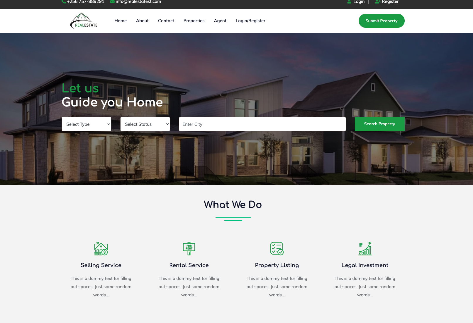 Real Estates Website