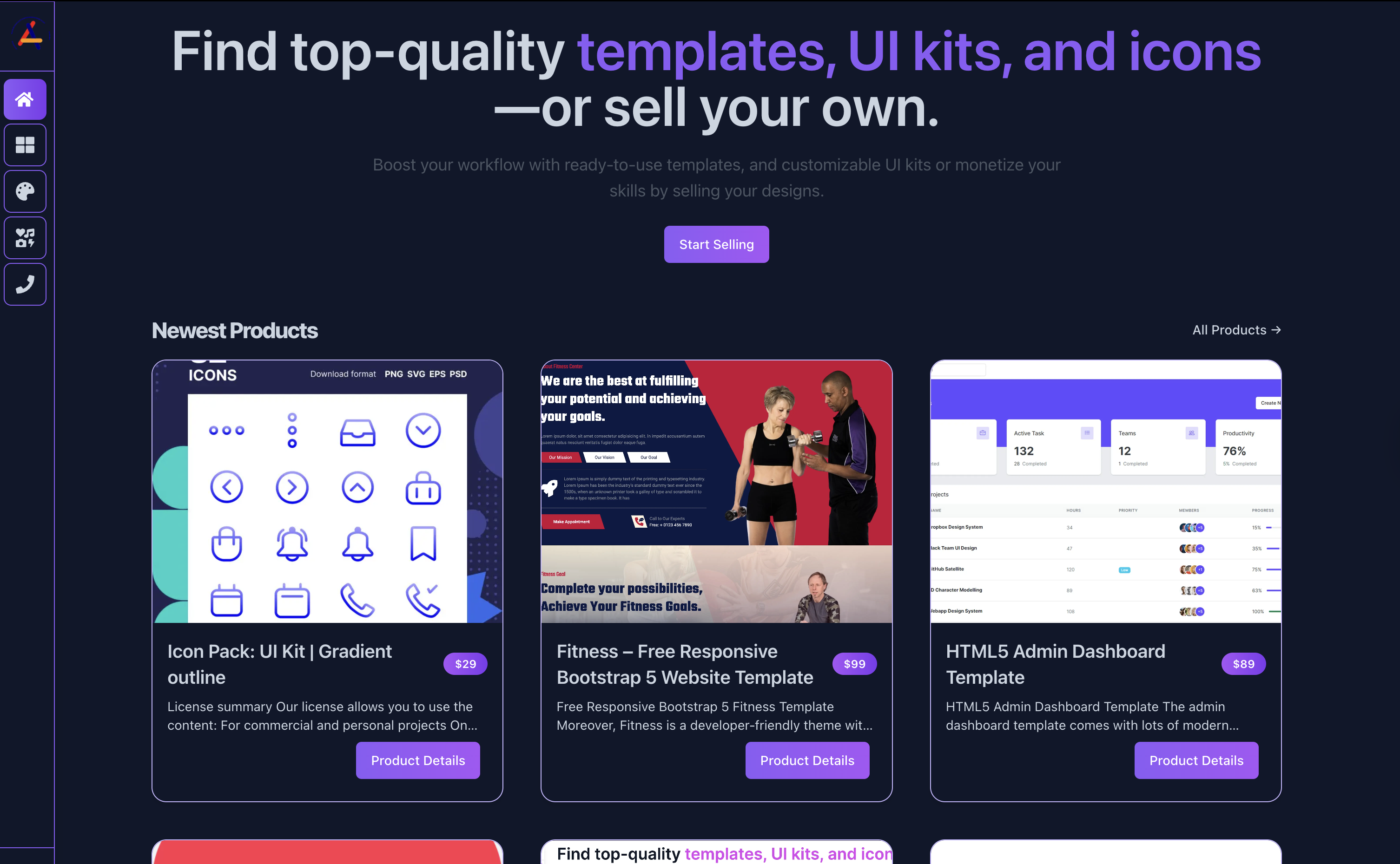 Ui Digital Market Portal